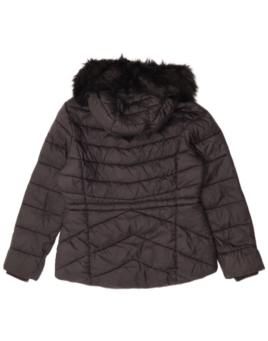Barbour Veste matelassée à capuche pour femme UK 14 Large Noir Polyamide