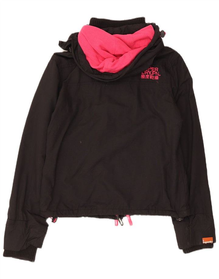 Superdry Veste coupe-vent graphique pour femme UK 14 Noir moyen