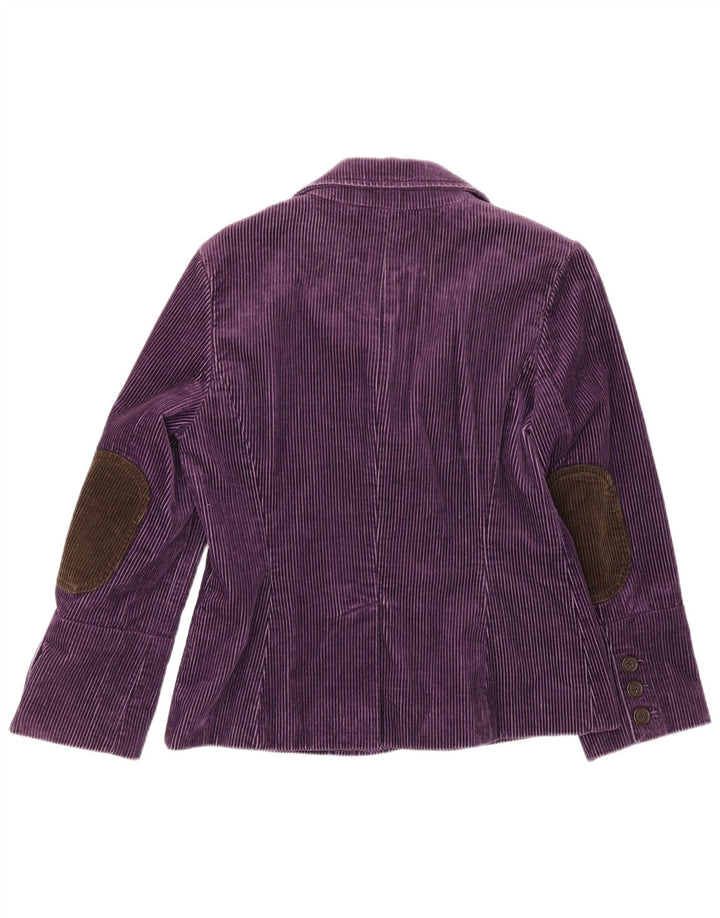 Boden Womens Veste blazer en velours côtelé à 3 boutons UK 12 Coton violet moyen