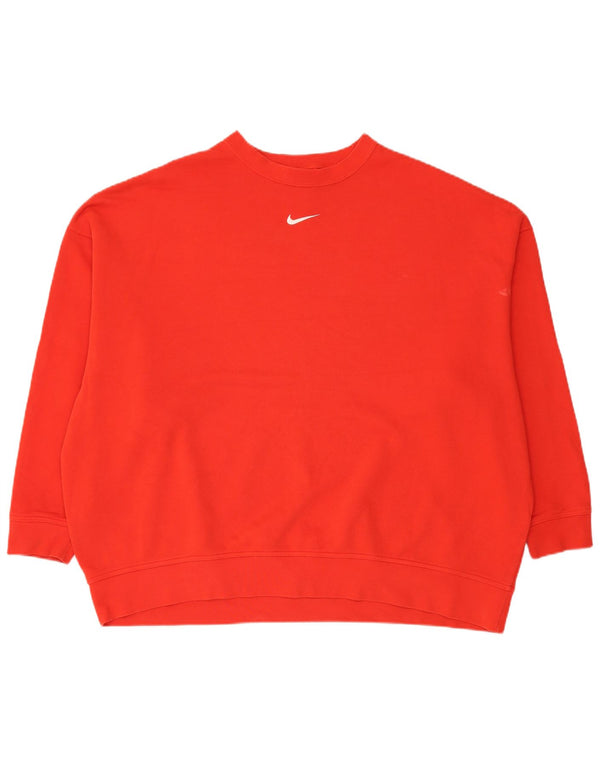 Nike Mens Loose Fit Sweatshirt Jumper Medium Red Cotton