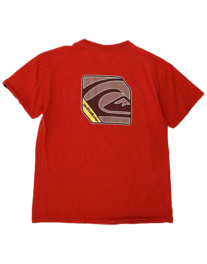 Quiksilver T-Shirt Graphique Homme Grand Rouge Coton