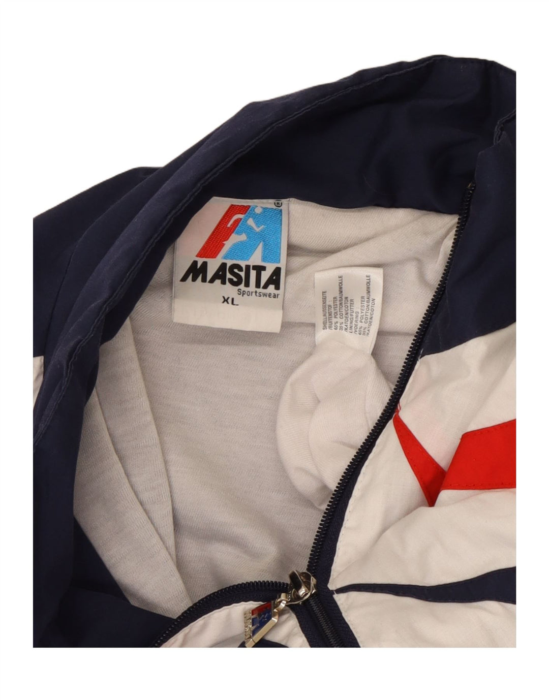 MASITA Veste de Survêtement Homme XL Bleu Marine Colorblock Polyester