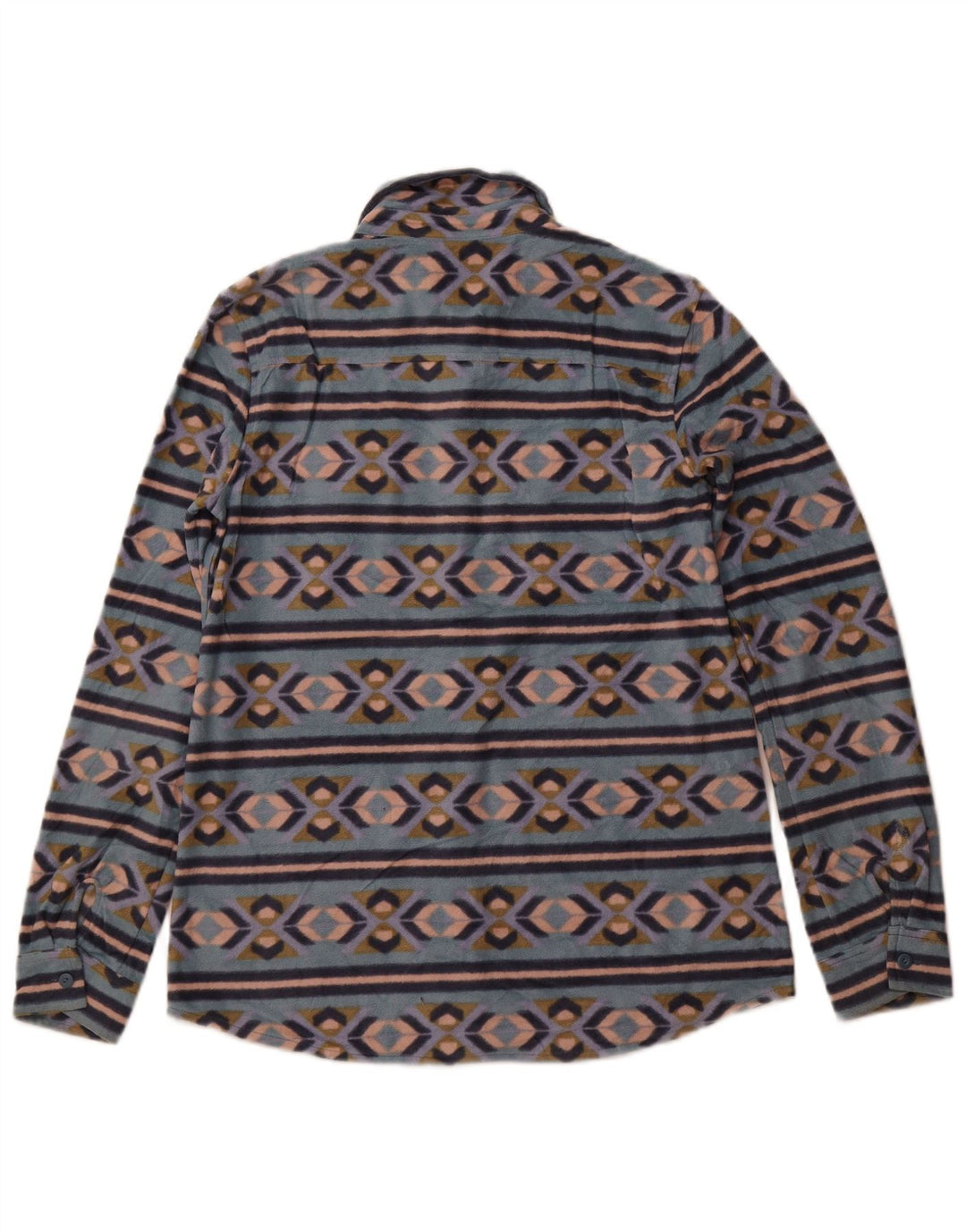 EDDIE BAUER Chemise polaire pour femme UK 12 Bleu moyen Fair Isle Polyester