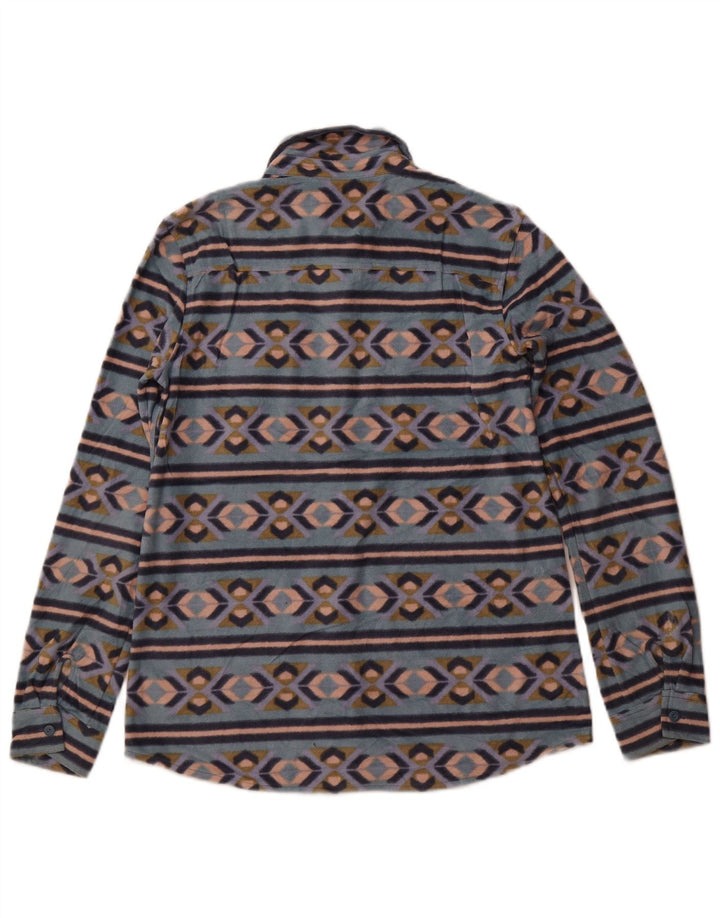 EDDIE BAUER Chemise polaire pour femme UK 12 Bleu moyen Fair Isle Polyester
