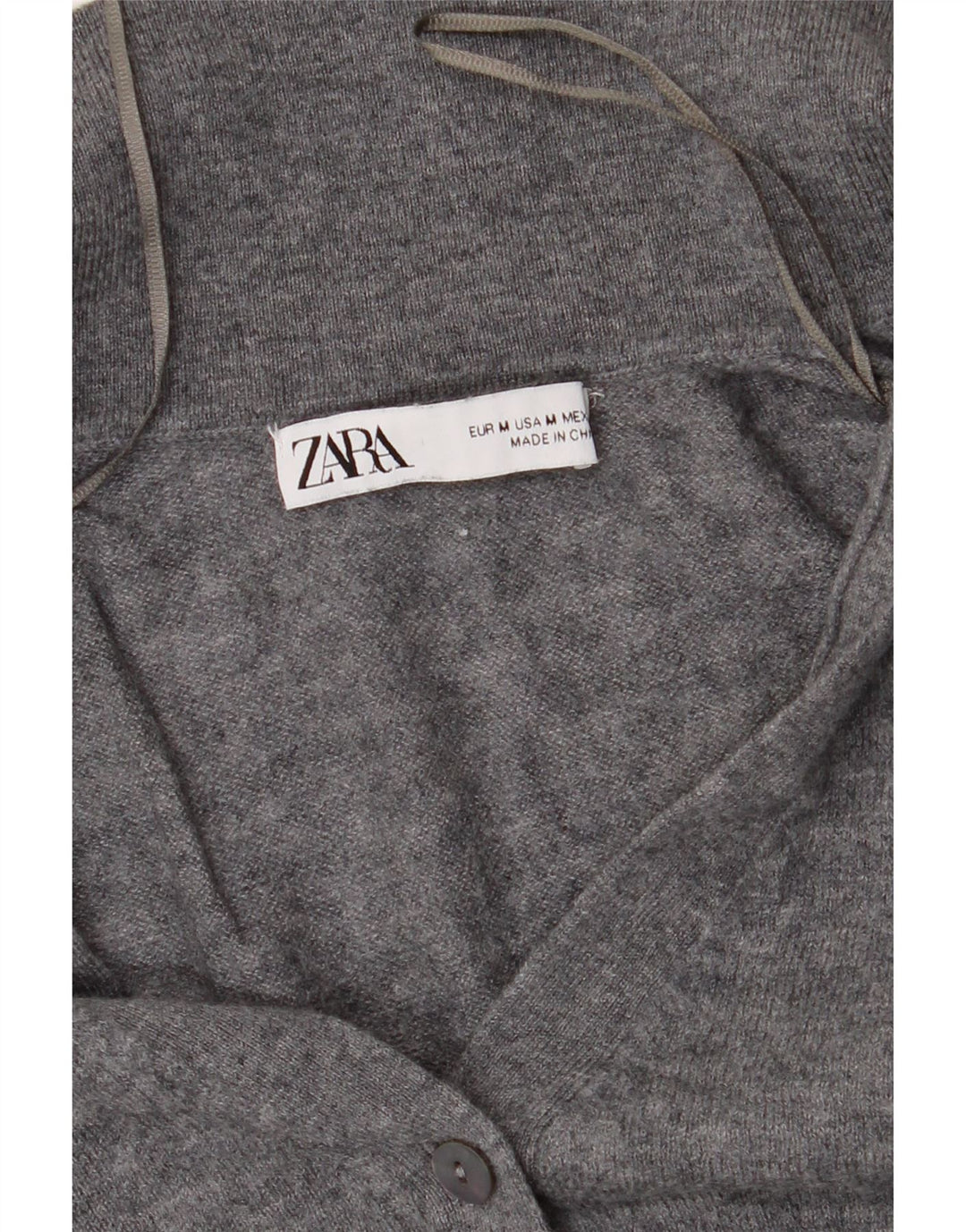 ZARA Cardigan court pour femme UK 12 Gris moyen