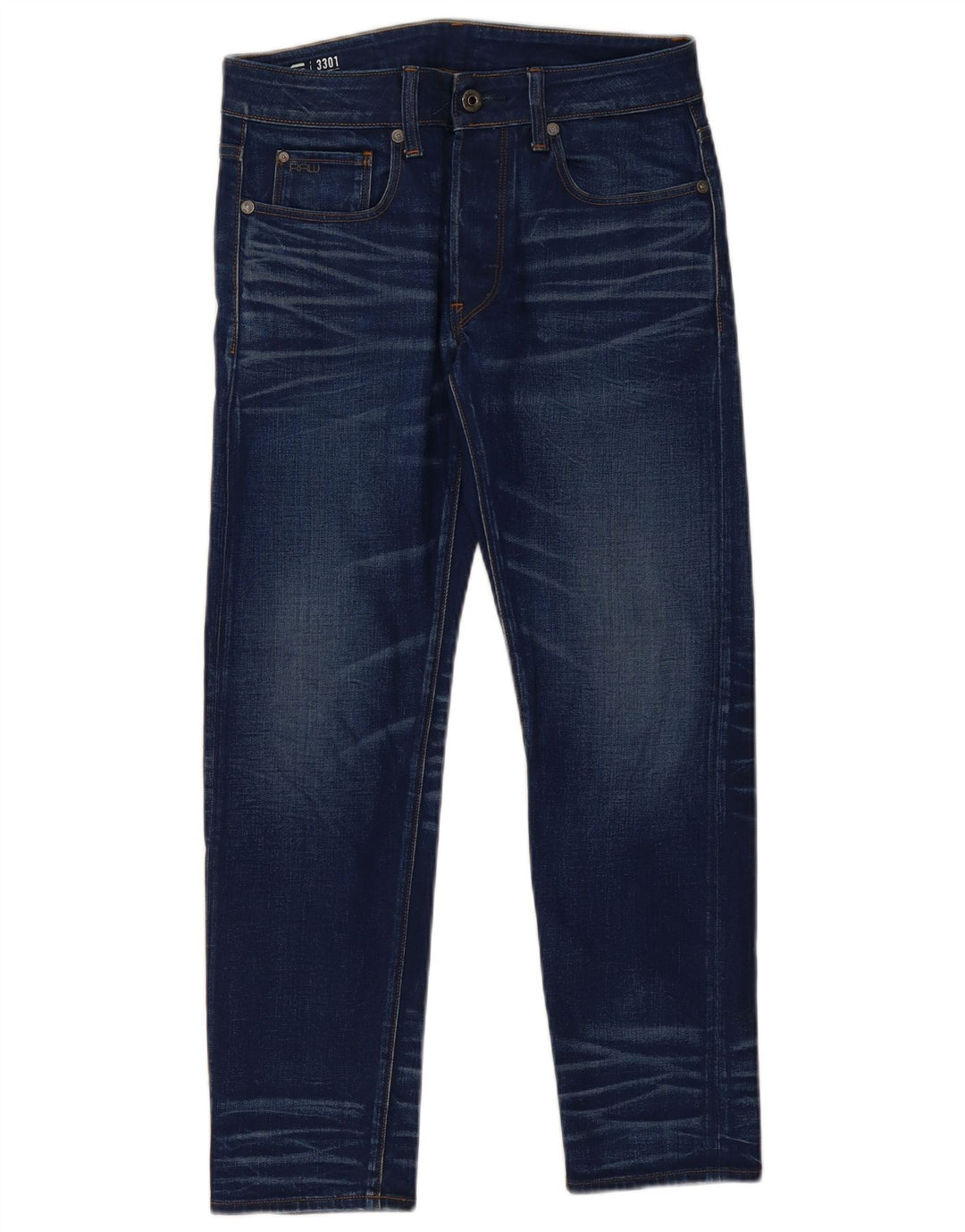 G-STAR Femme 3301 Jean Slim W28 L28 Bleu Coton