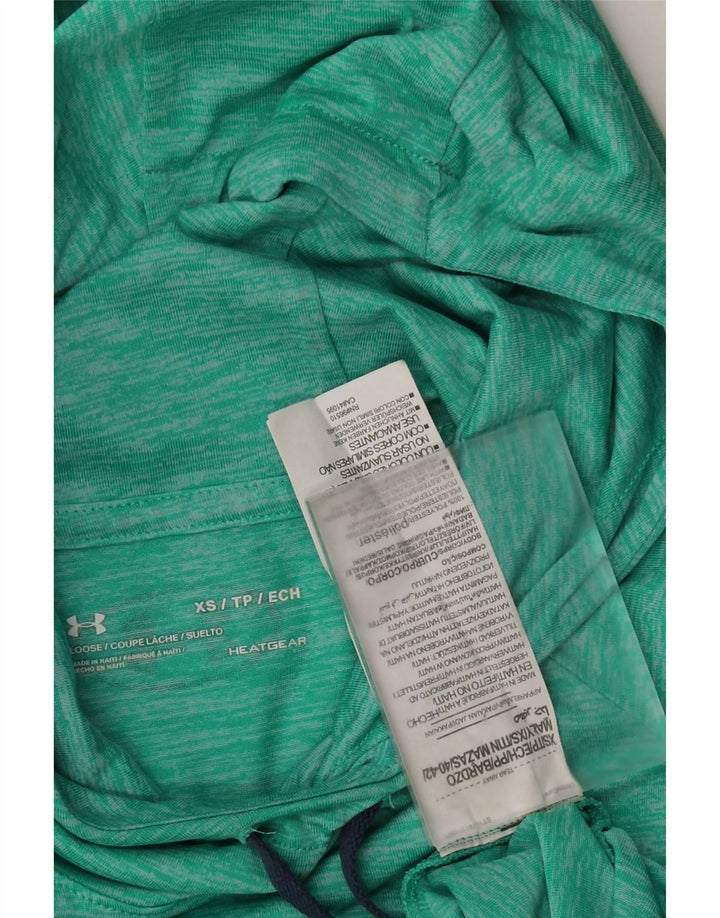 Under Armour Heat Gear Top Manches Longues UK 6 XS Vert Polyester