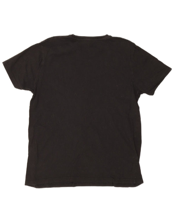 Alpha Industries T-shirt graphique pour femme UK 16 Large Noir Coton