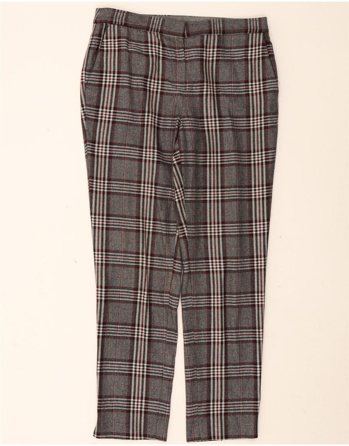 Massimo Dutti Pantalon Chino Femme EU 40 Medium W30 L29 Gris à Carreaux