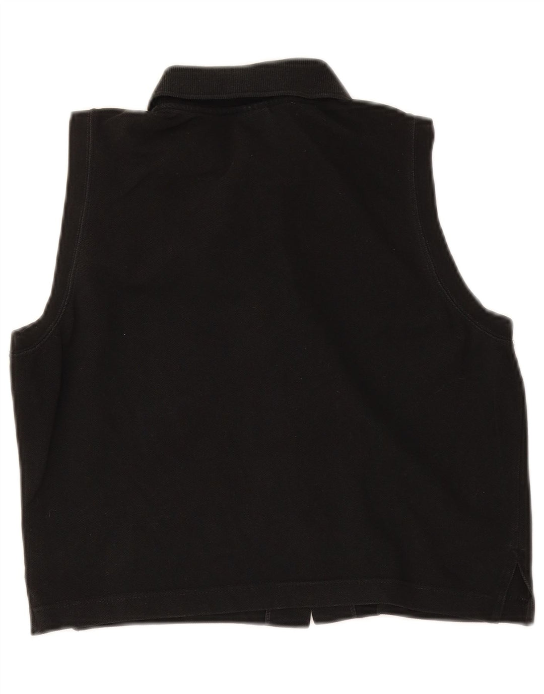 Lacoste Womens Crop Chemise sans manches Blouse Taille 44 Grand Noir