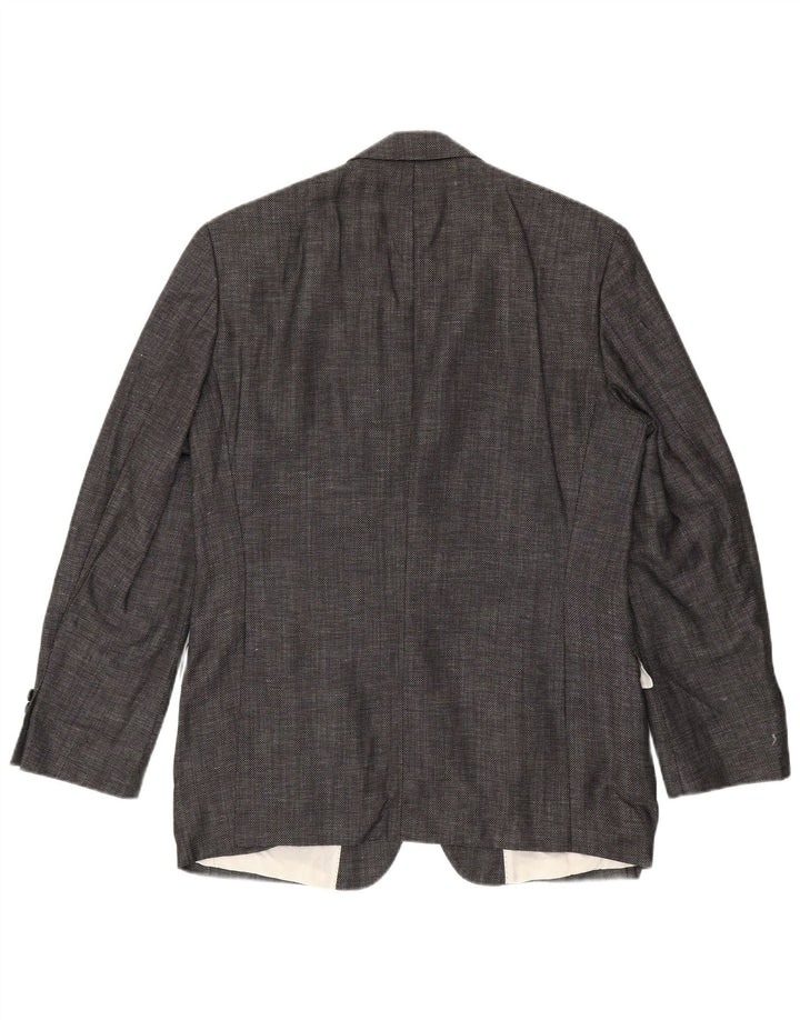 Hugo Boss Veste blazer à 2 boutons pour homme EU 50 Grande laine vierge grise