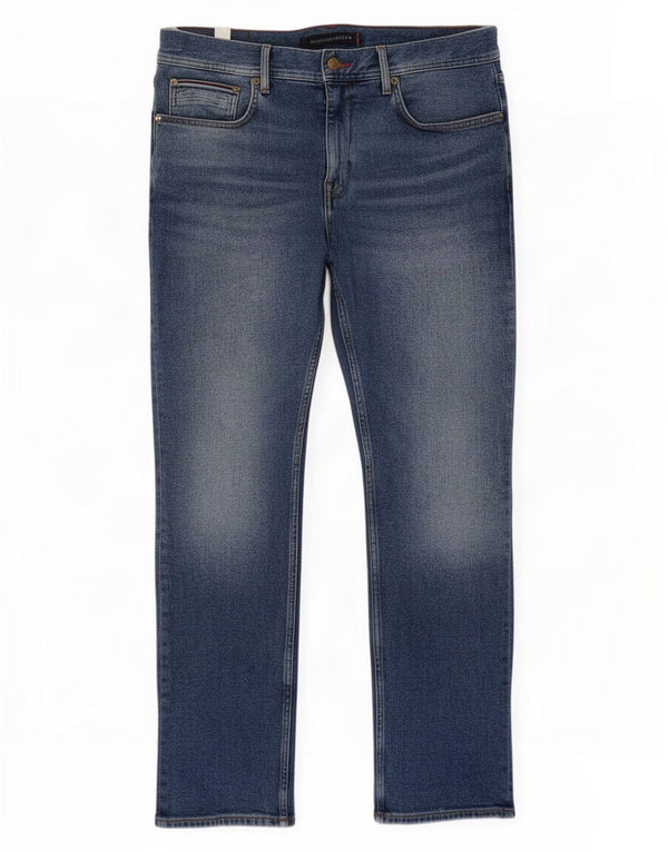 Tommy Hilfiger Jean Droit Denton Homme W36 L32 Bleu Coton