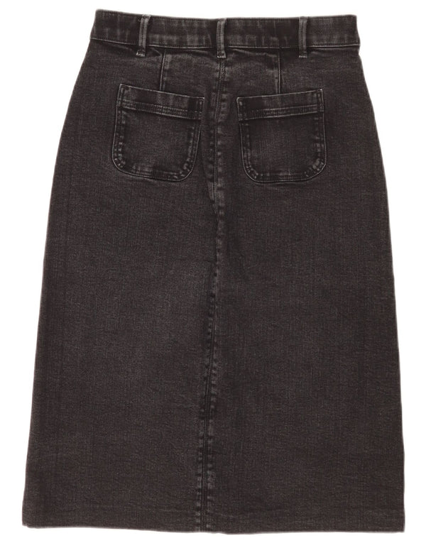 Marks & Spencer Jupe en jean pour femme UK 10 Small W27 Coton noir