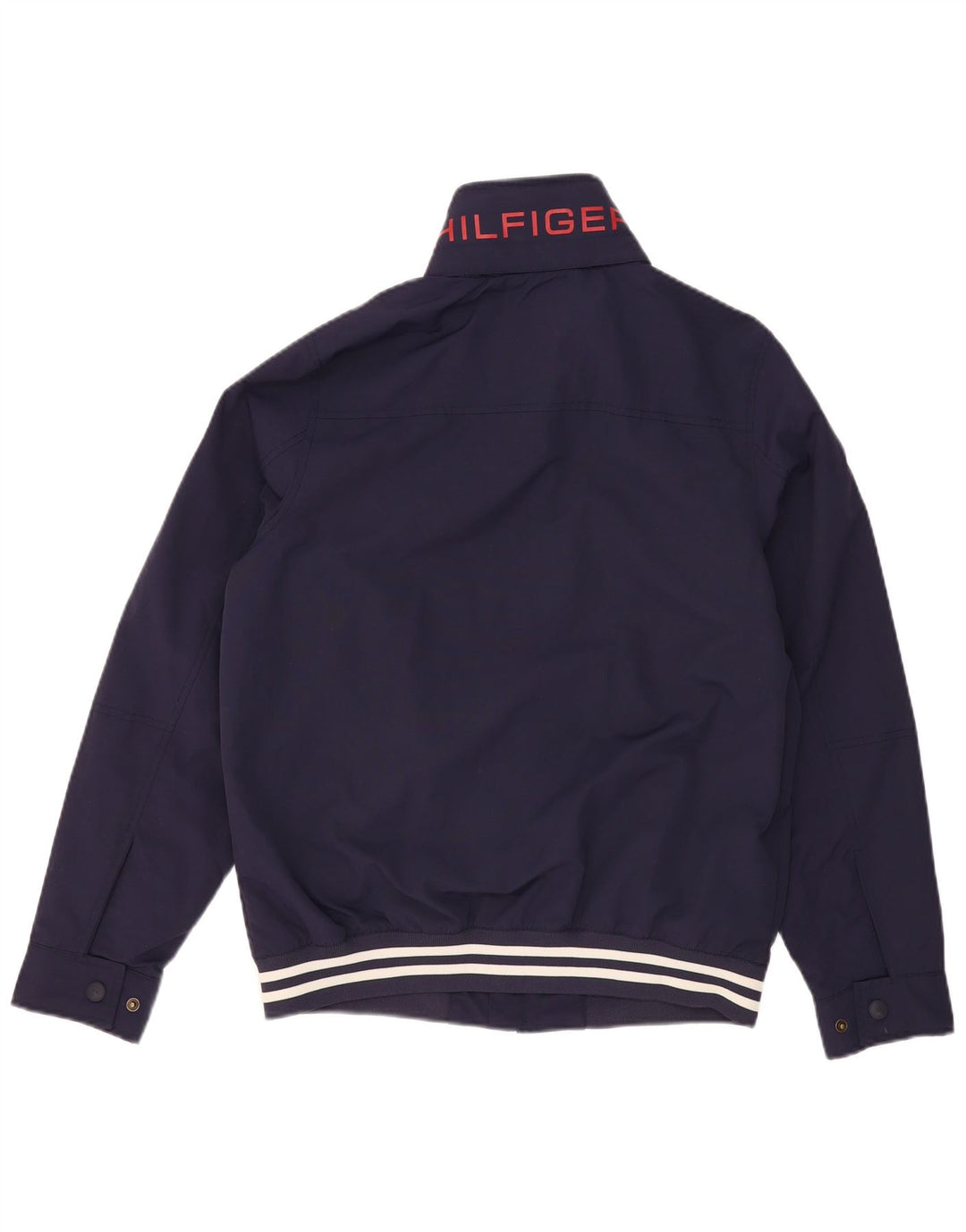 TOMMY HILFIGER Veste bomber à capuche graphique pour homme UK 36 Small Bleu marine
