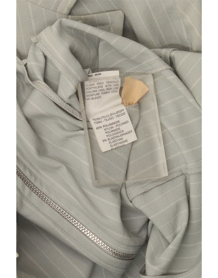 Marella Veste Blazer Femme UK 12 Polyamide Rayé Vert Moyen