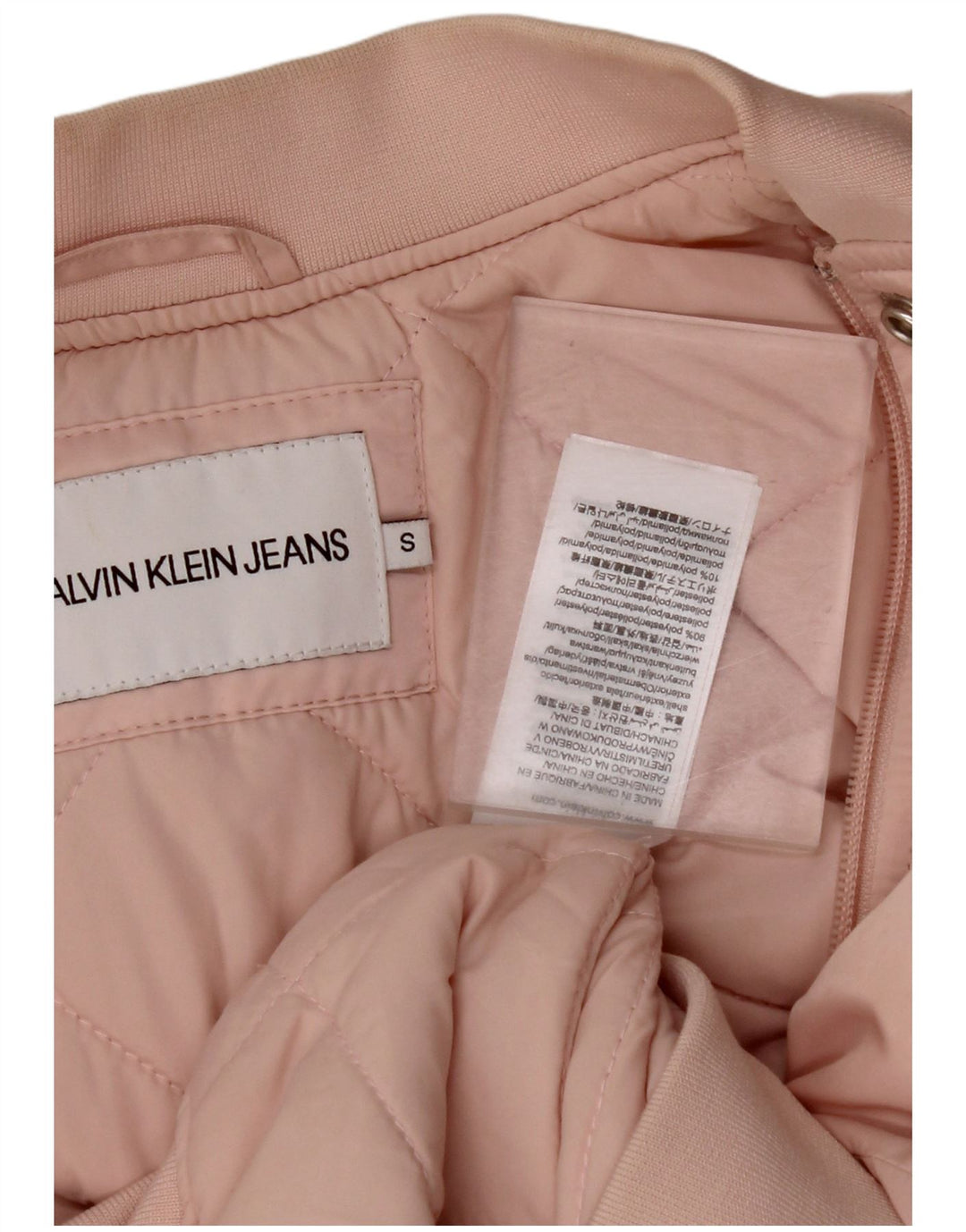 CALVIN KLEIN JEANS Veste bomber surdimensionnée pour femme UK 10 Small Rose