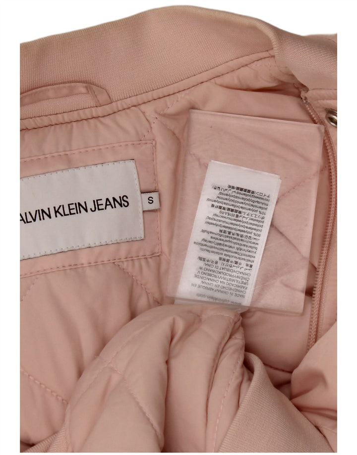 CALVIN KLEIN JEANS Veste bomber surdimensionnée pour femme UK 10 Small Rose