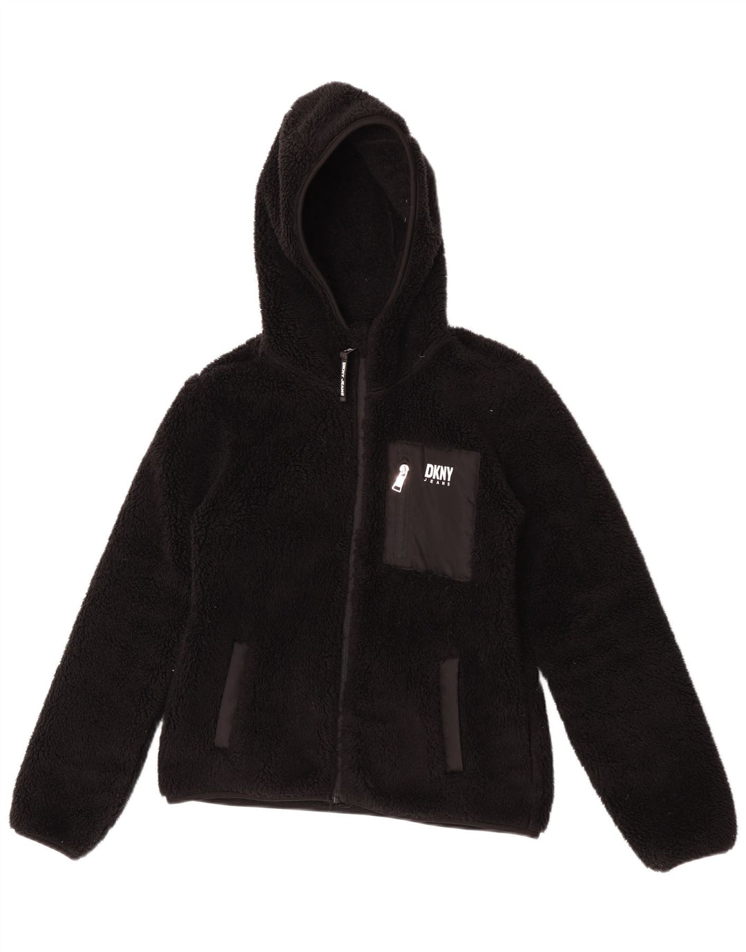 Dkny Veste Polaire Fille 14-15 ans Large Noir Polyester