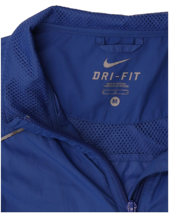 Nike Homme Dri Fit Survêtement Top Veste Bleu Moyen Polyester