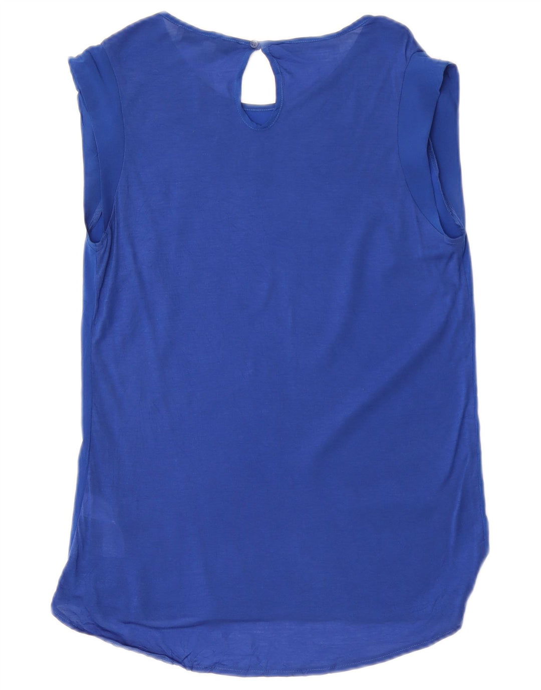 French Connection Chemisier sans manches pour femme UK 10 Petit Bleu Polyester