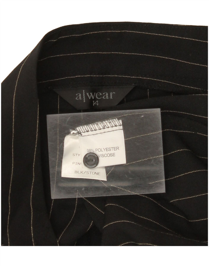 A WEAR Pantalon décontracté bootcut pour femme UK 14 Medium W30 L32 Noir rayé