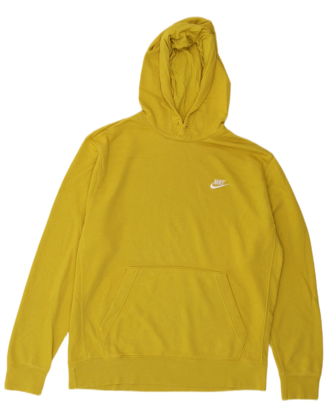 Nike Pull à capuche pour homme en coton jaune Taille L