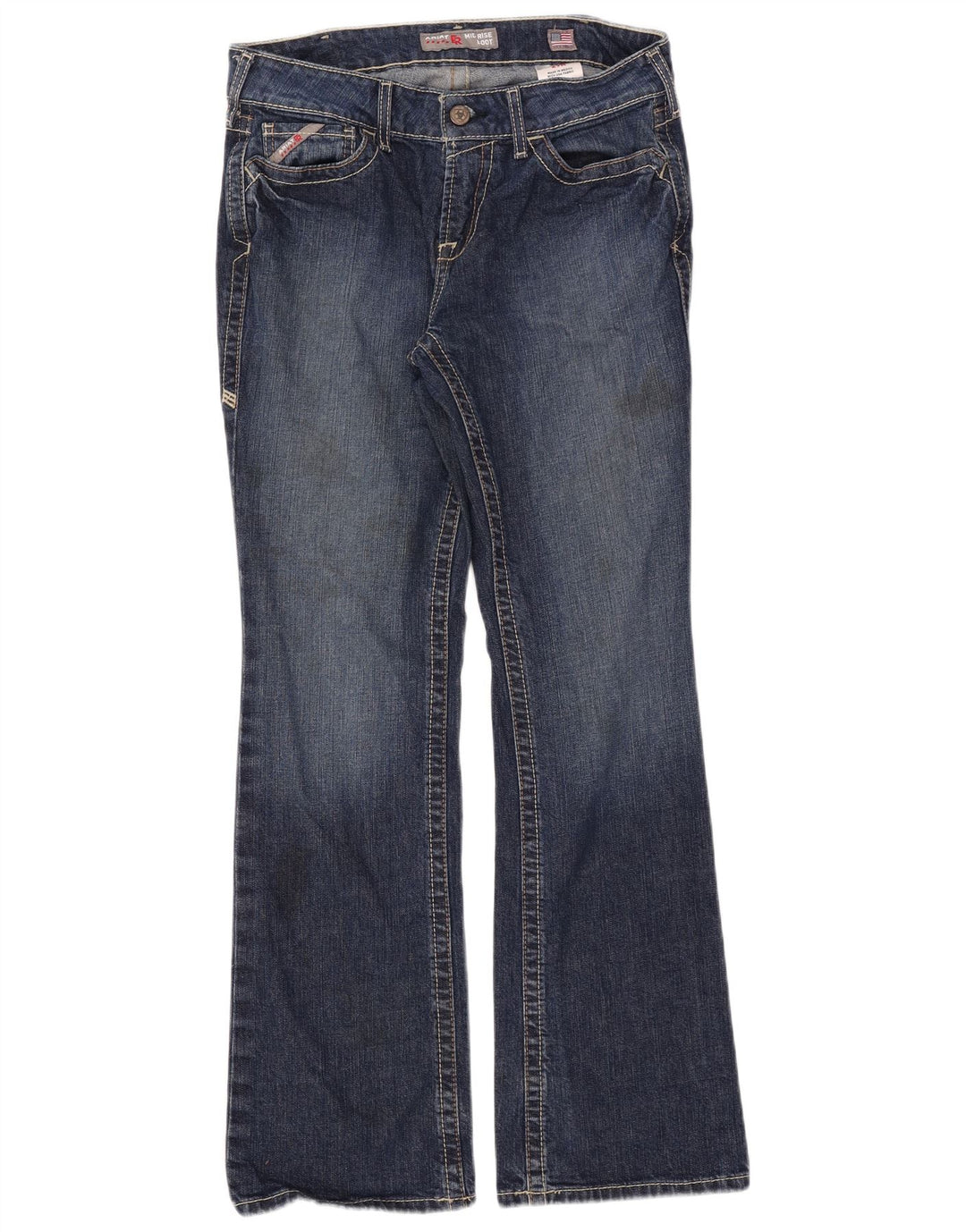 Jean bootcut taille moyenne Ariat pour homme W29 L33 bleu coton