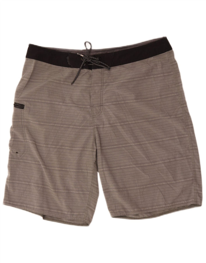 Rip Curl Short de bain homme grand gris rayé polyester