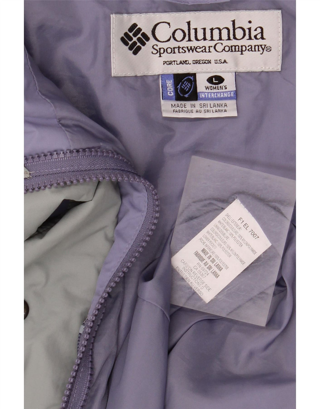COLUMBIA Veste de pluie Interchange pour femme UK 16 Large Violet Colourblock