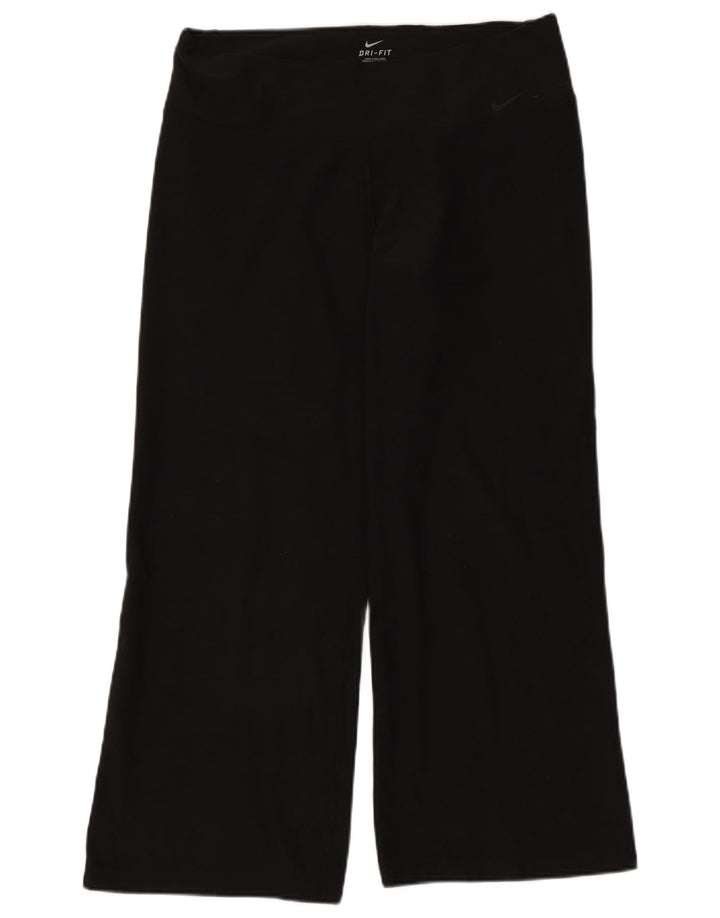 NIKE Pantalon de survêtement Dri Fit pour femme UK 16 Large Noir Polyester
