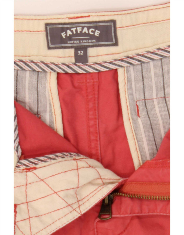 Fat Face Short Chino Homme W32 Coton Rouge Moyen