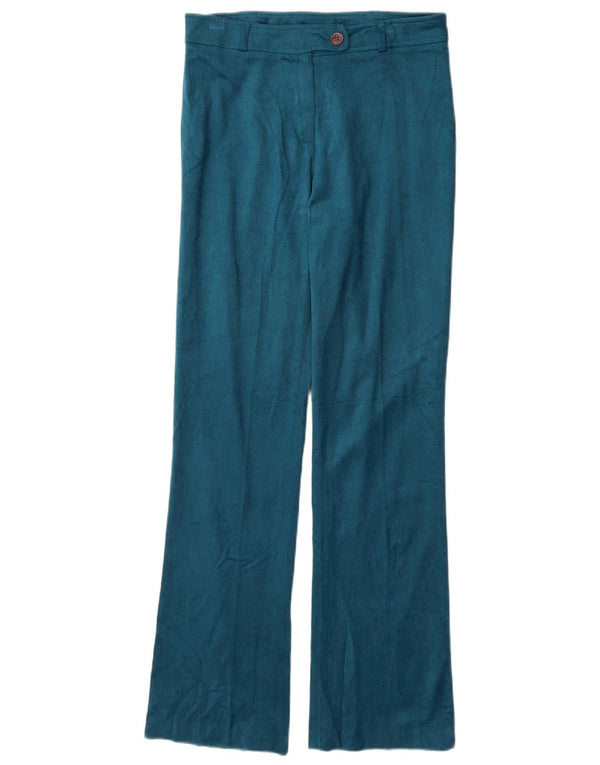 Topshop Pantalon de costume bootcut pour femme UK 10 Small W28 L32 Bleu Viscose