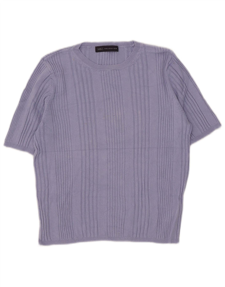 Marks & Spencer Pull à manches courtes et col rond pour femme UK 14 Medium B