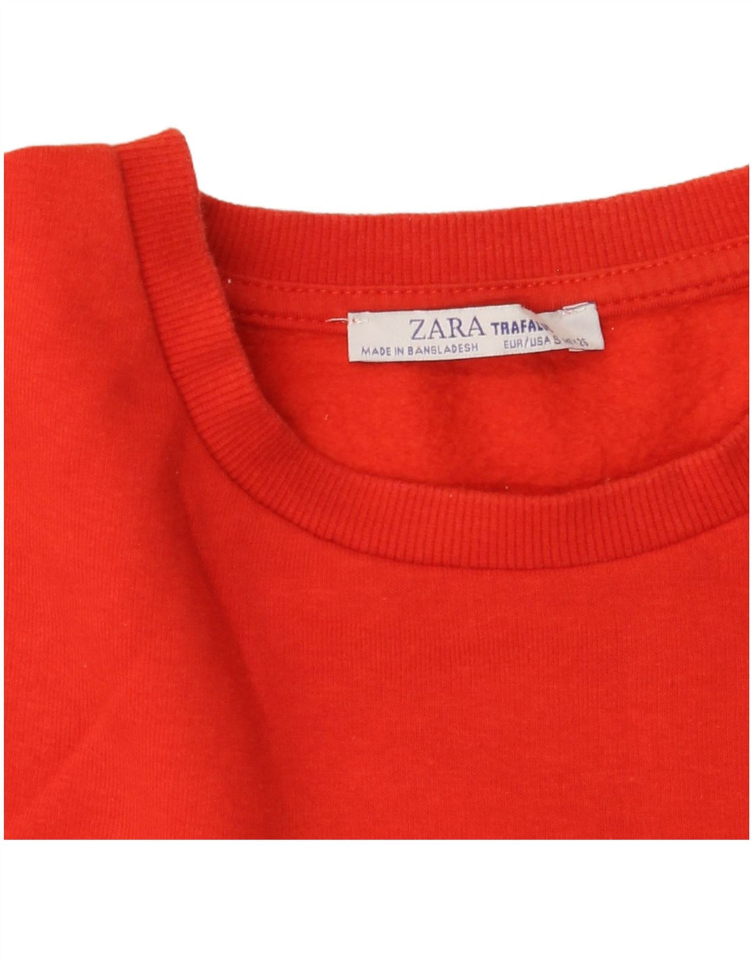 ZARA Femme Sweatshirt Jumper UK 10 Small Rouge