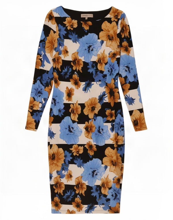 Marks & Spencer Robe moulante pour femme UK 10 Petit motif floral multicolore