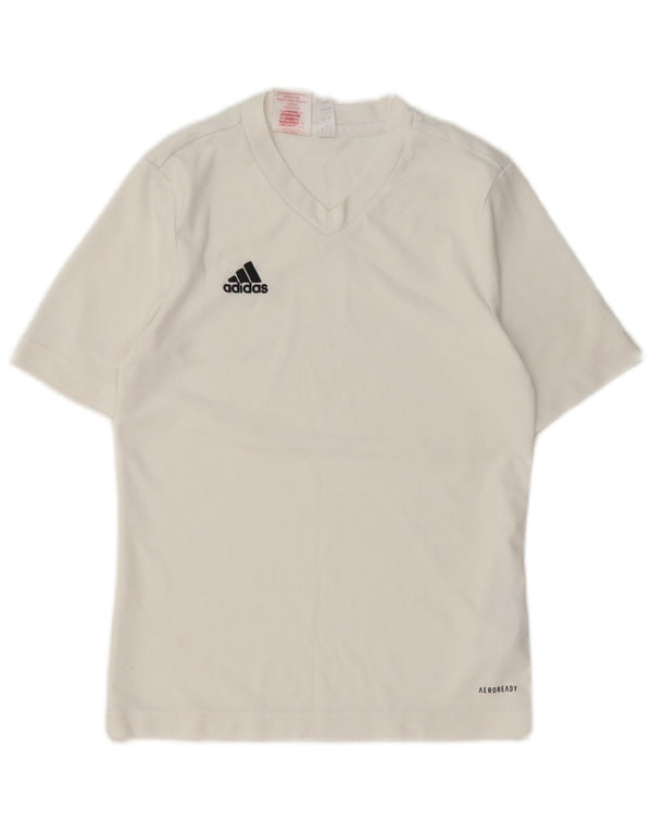 Adidas Garçons Aeroready T-Shirt Top 11-12 ans Blanc Polyester