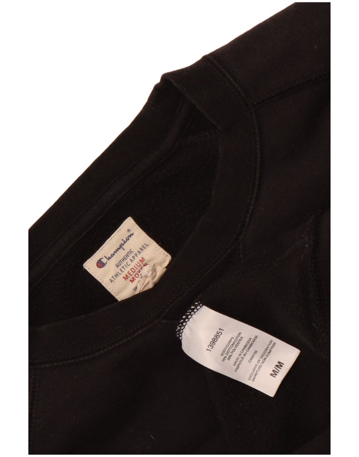 CHAMPION Sweat-shirt graphique pour femme UK 14, coton noir moyen