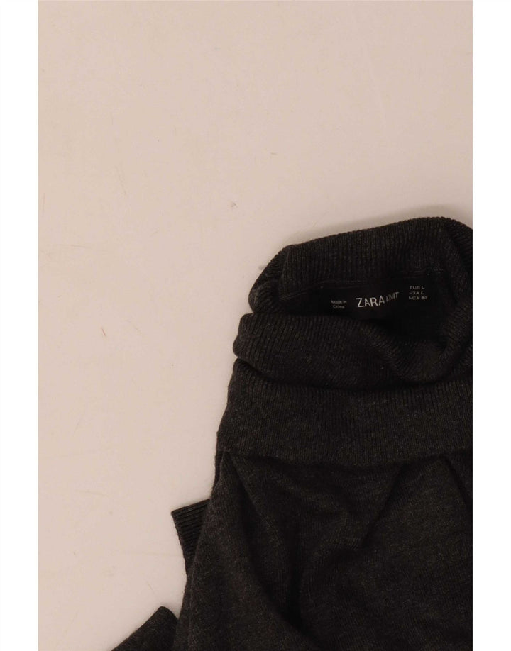 Zara Pull col roulé pour femme UK 14 Large Gris