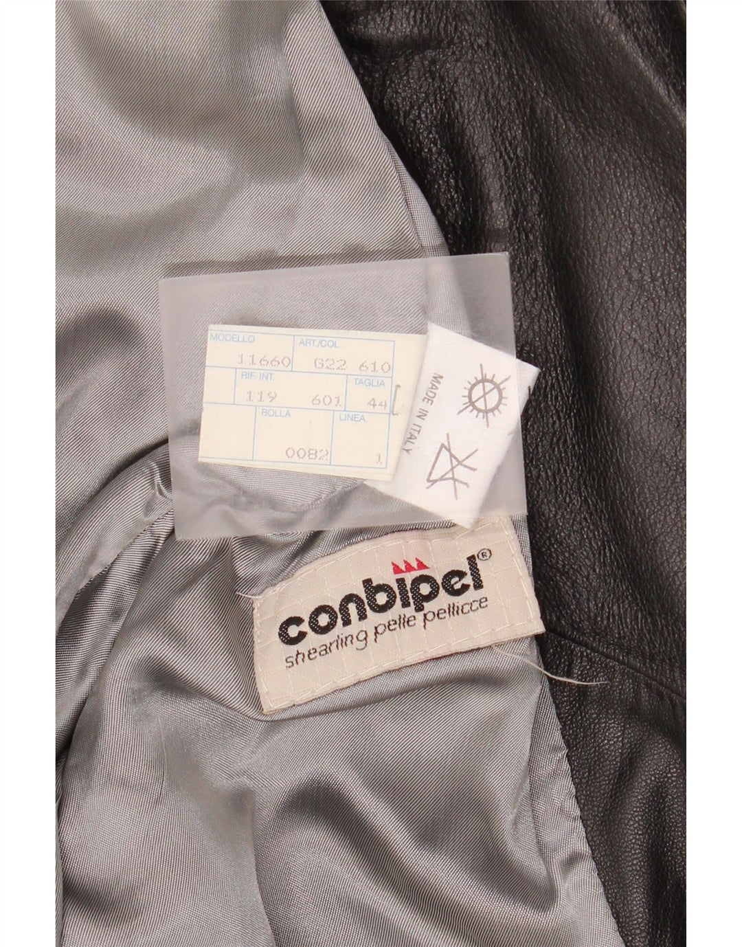 Conbipel Blouson Motard En Cuir Femme IT 44 Cuir Noir Moyen