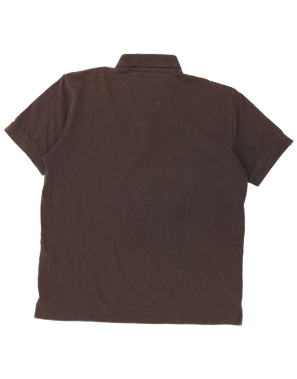 Tommy Hilfiger Polo Regular Fit Homme Coton Noir XL