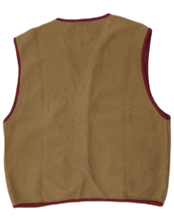 Belfe Gilet homme en laine color block kaki moyen