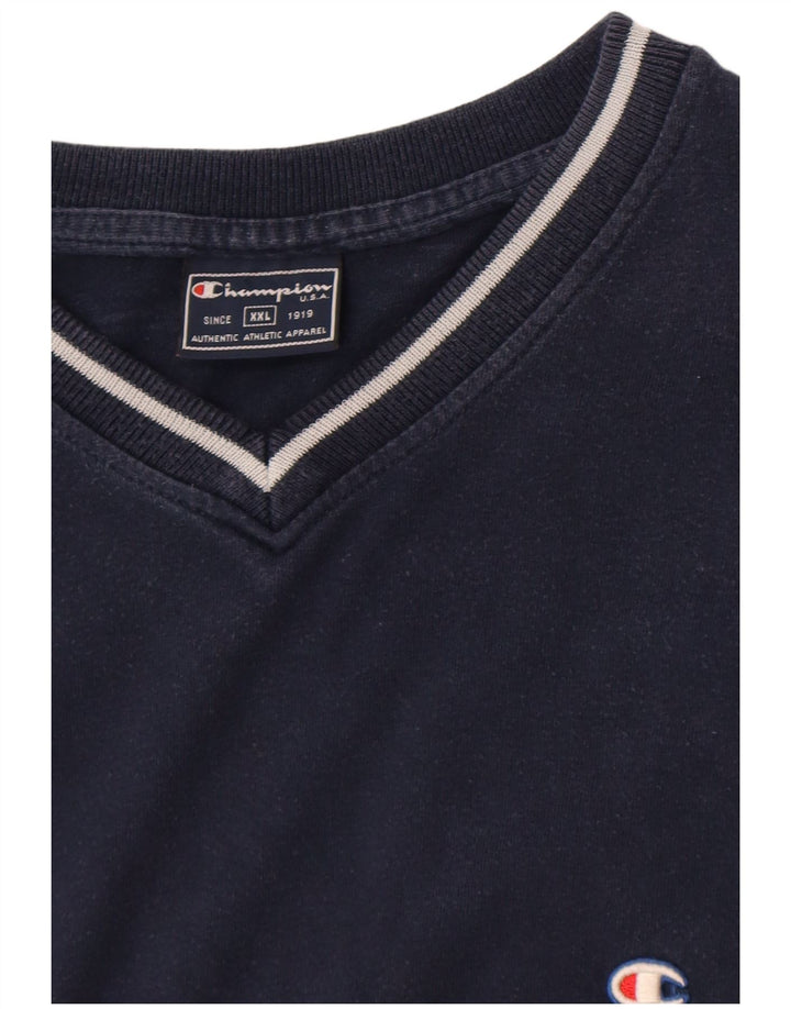 Champion T-Shirt Homme Top 2XL Bleu Marine
