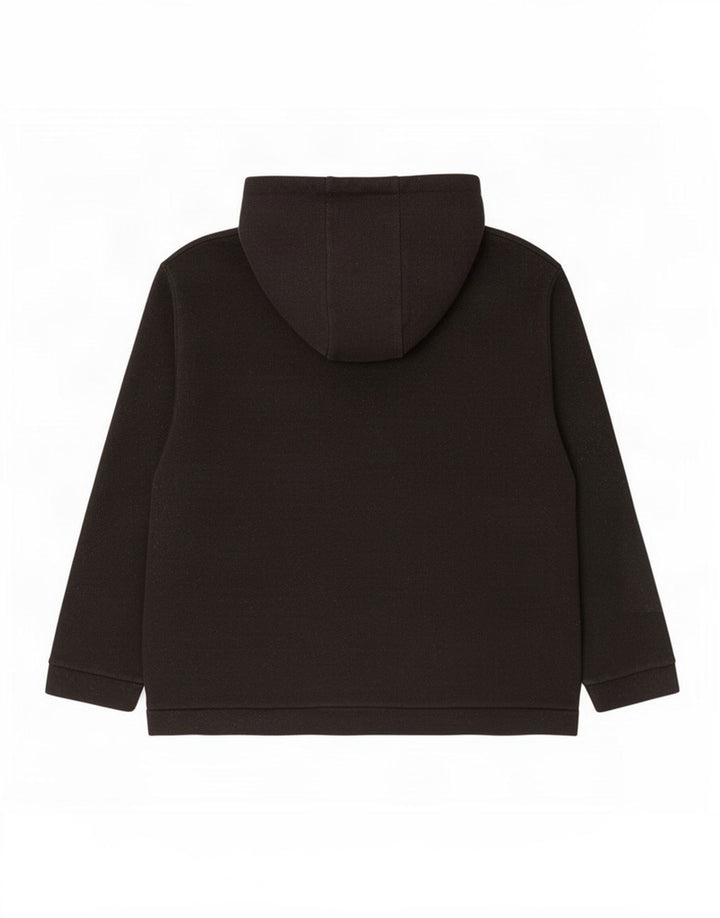 Fila Pull polaire graphique à col zippé pour hommes, grand noir, polyester