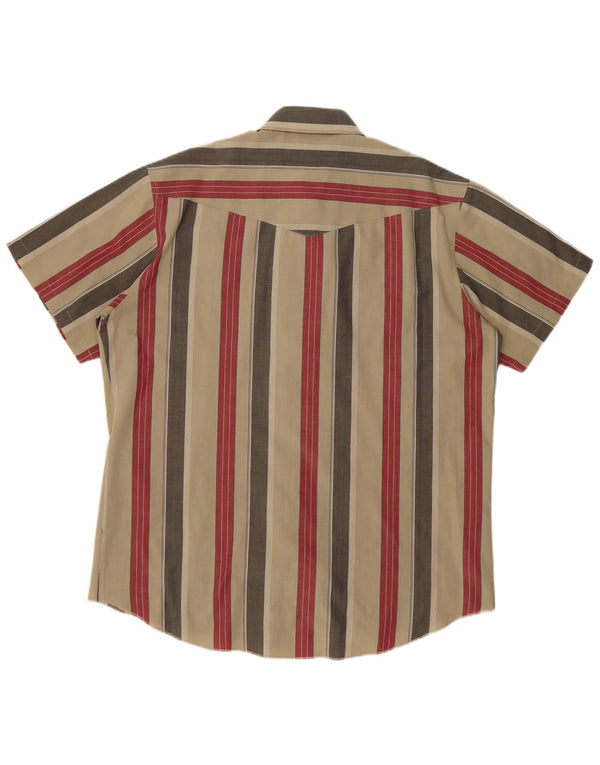 Wrangler Chemise à manches courtes pour homme 2XL Vert rayé