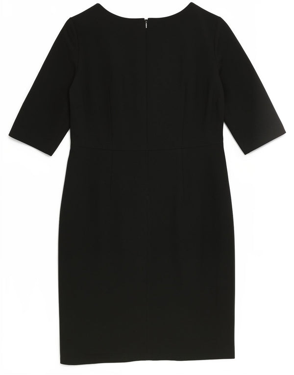 Hobbs Robe fourreau à manches 3/4 pour femme UK 14 Large Vert Polyester