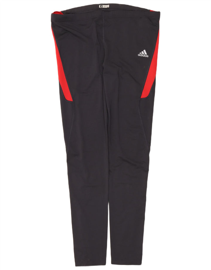 Adidas Pantalon de survêtement pour femme UK 16 Large Gris Colourblock
