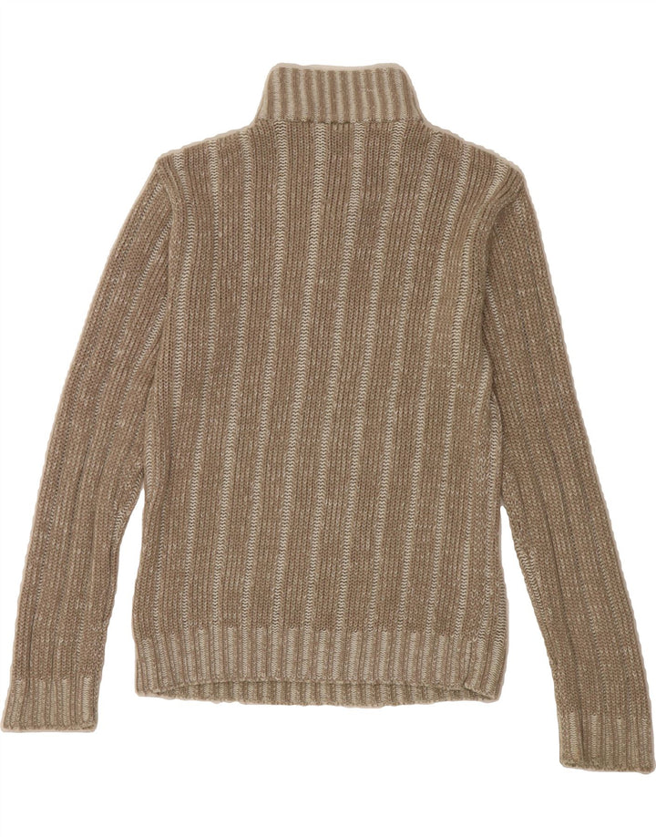 ANGELO LITRICO Mens Zip Neck Jumper Sweater Small Beige Vintage Angelo Litrico and Second-Hand Angelo Litrico from Messina Hembry 