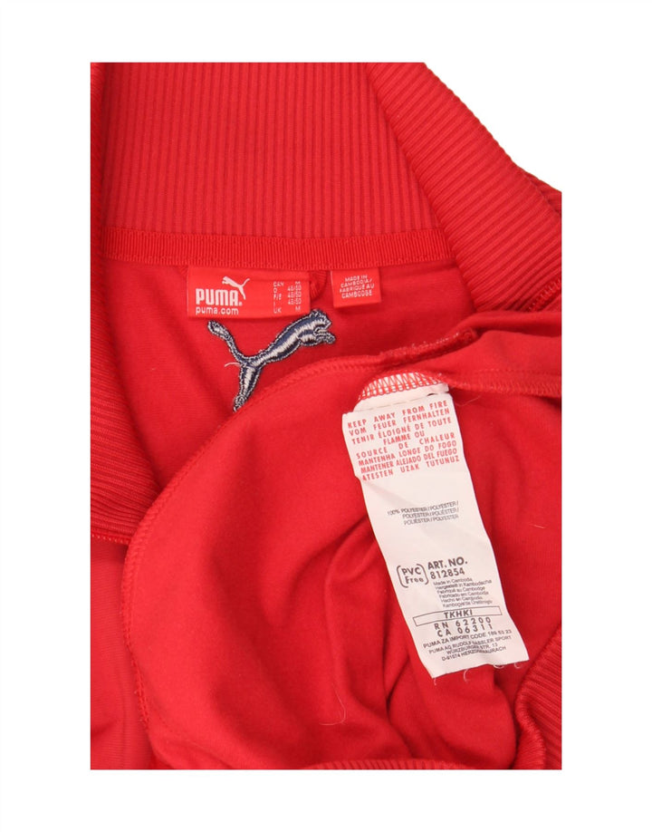 Puma Veste de Survêtement Homme Rouge Moyen Rayé Polyester