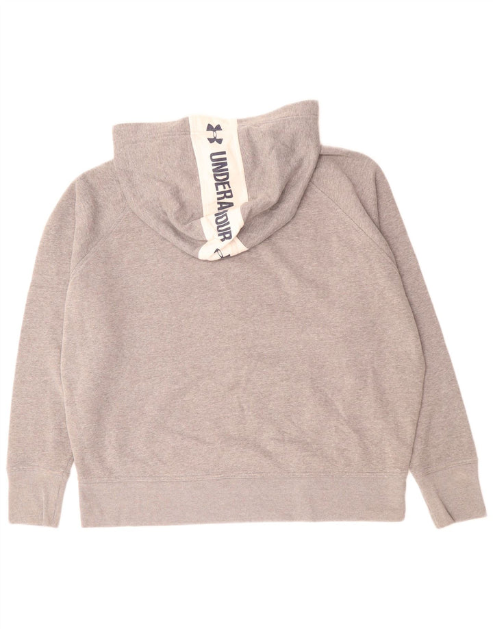 UNDER ARMOUR Pull à Capuche Graphic Zip Neck Homme Gris Moyen Colourblock