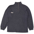 Asics Sweat-shirt graphique à col zippé pour hommes, grand bleu marine moucheté